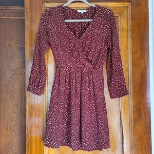 Madewell Silk Wrap Dress with Polka Dots
